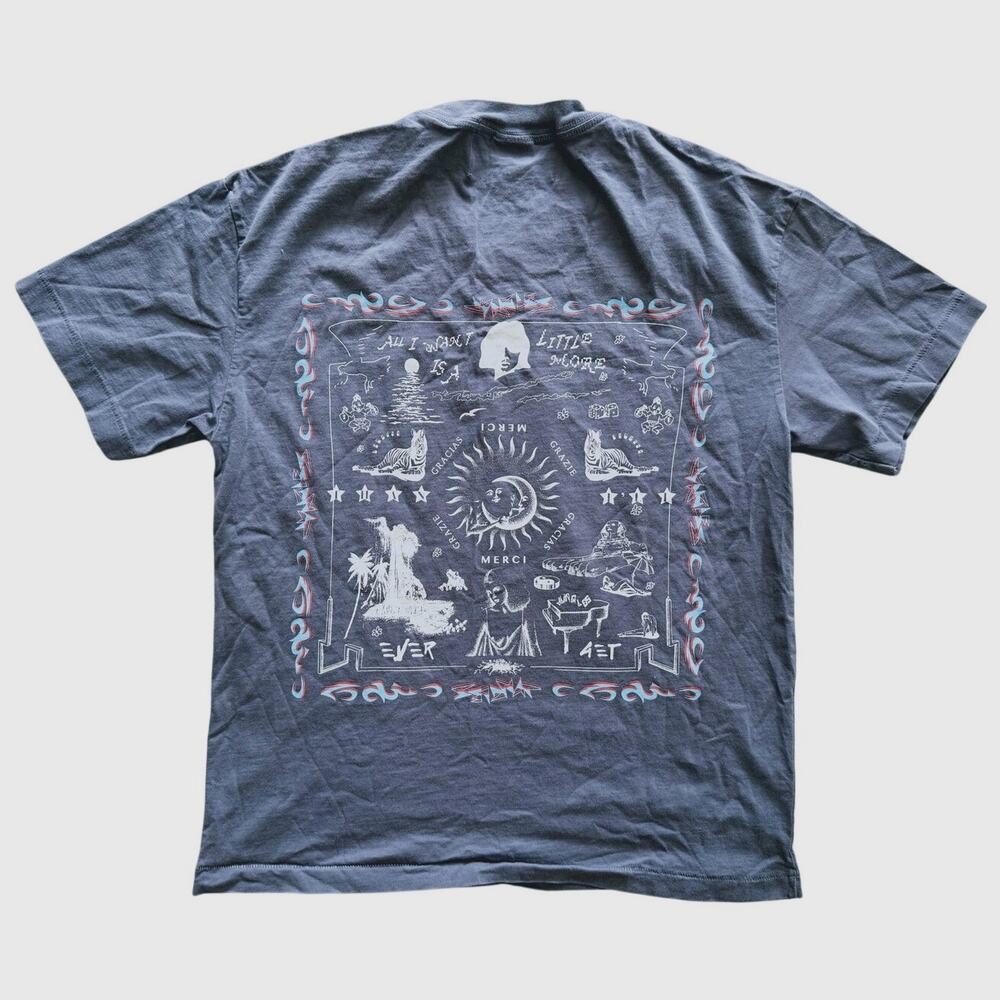 JUNGLES JUNGLES Men's Graphic Print T-Shirt Medium Gray Grunge Streetwear Skater